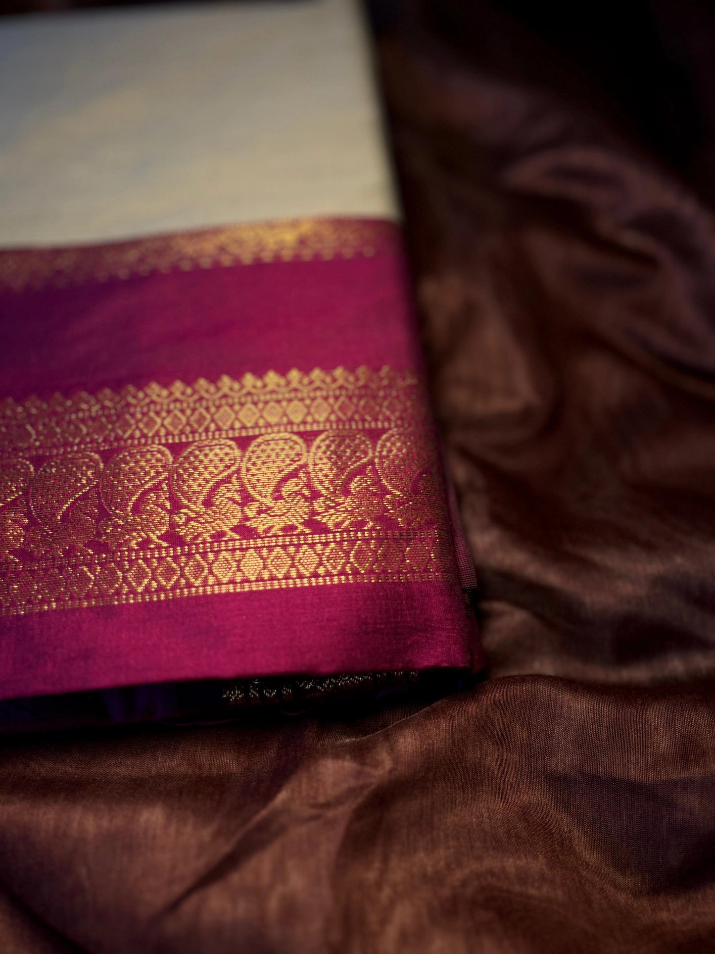 Grey Kalyani Cotton Silk Mix Saree With Running Blouse