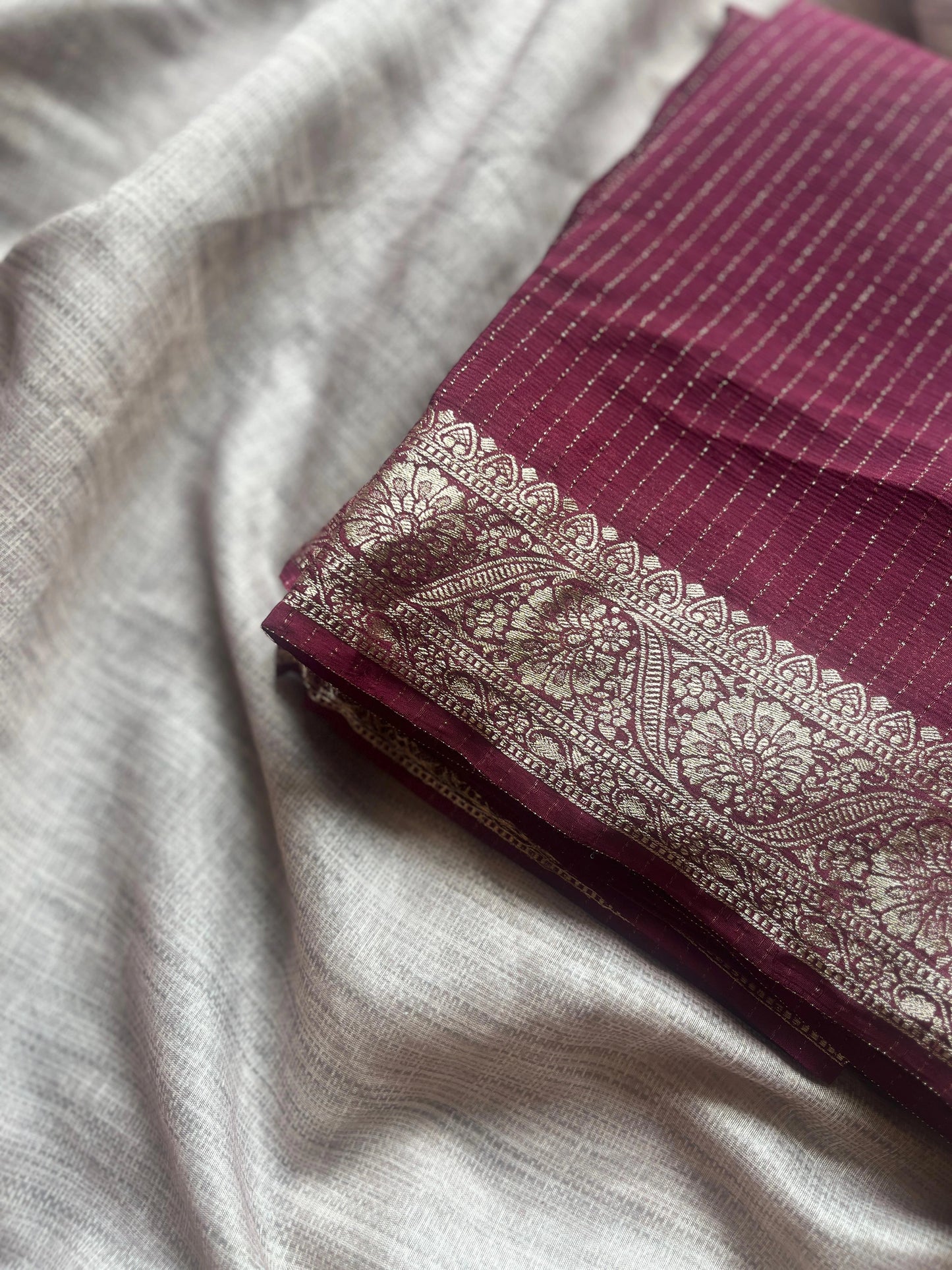 Maroon Semi Viscose Saree