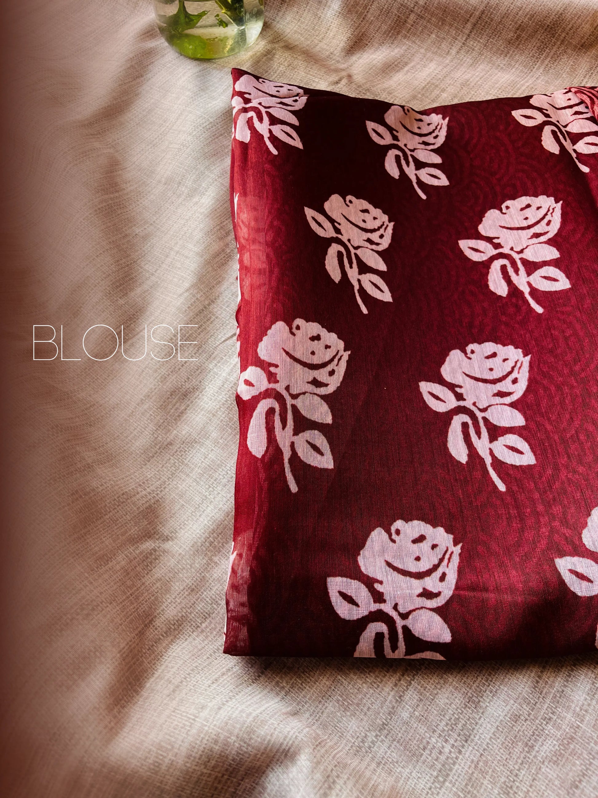 Brown Cotton Mulmul Saree With Brown Blouse 02